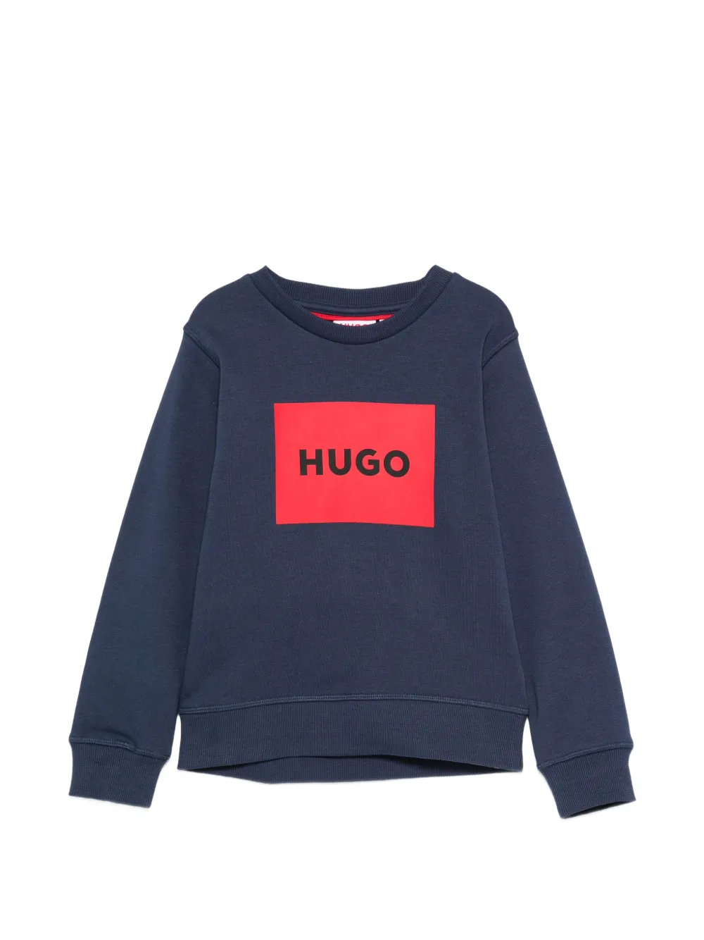 HUGO KIDS logo-print sweatshirt - Blu