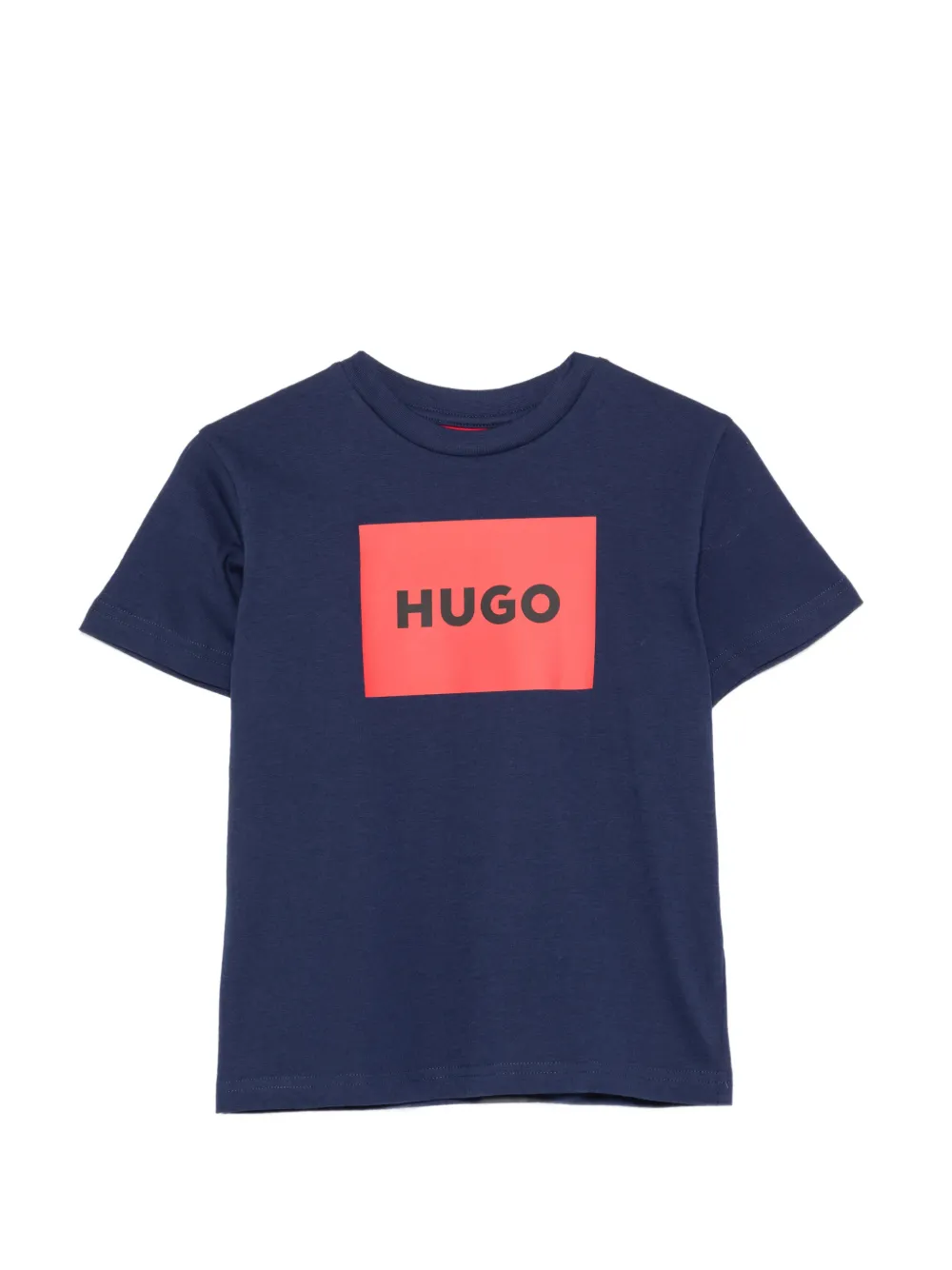 HUGO KIDS logo-print T-shirt - Blu