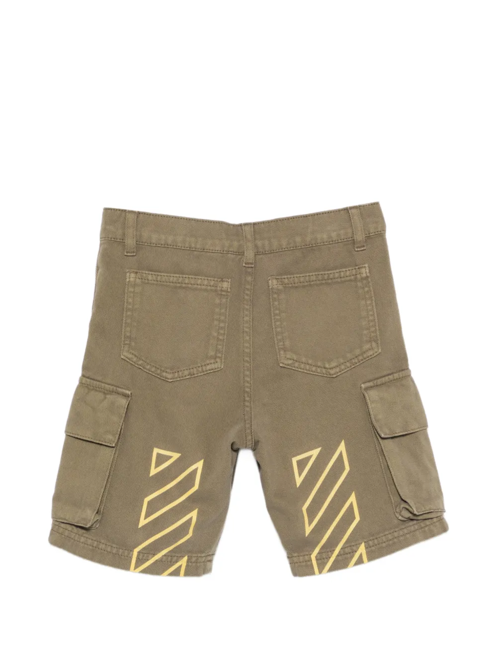 Off-White Kids Shorts met riemlus zak Groen