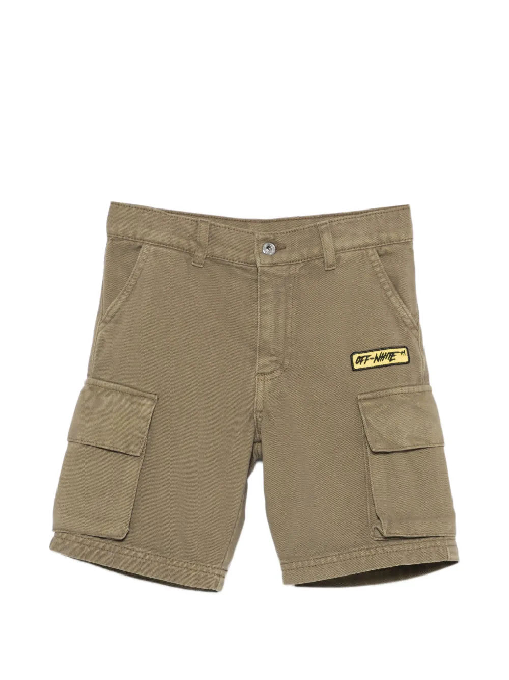 Off-White Kids belt-loop pocket shorts - Verde