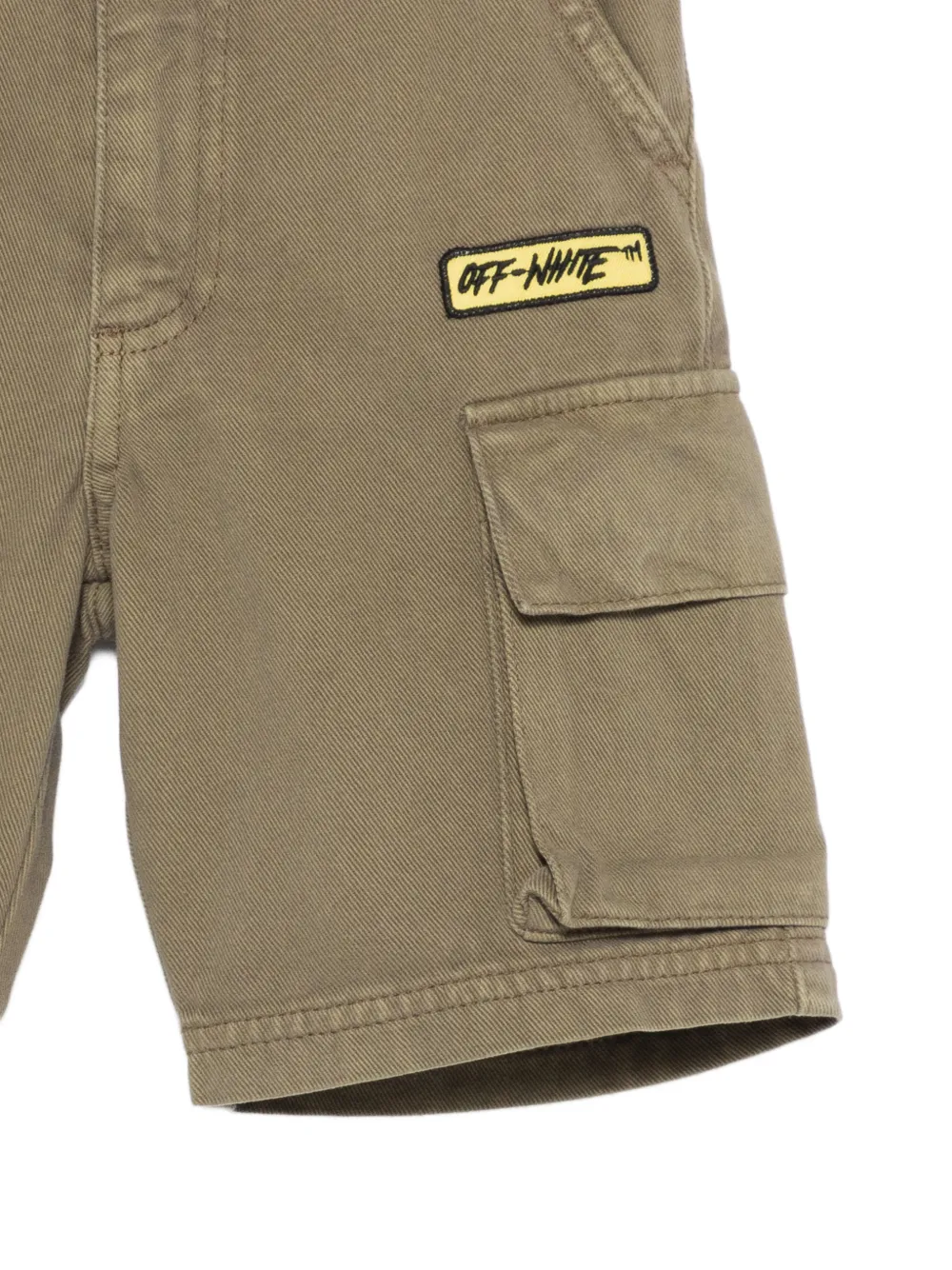 Off-White Kids Shorts met riemlus zak Groen