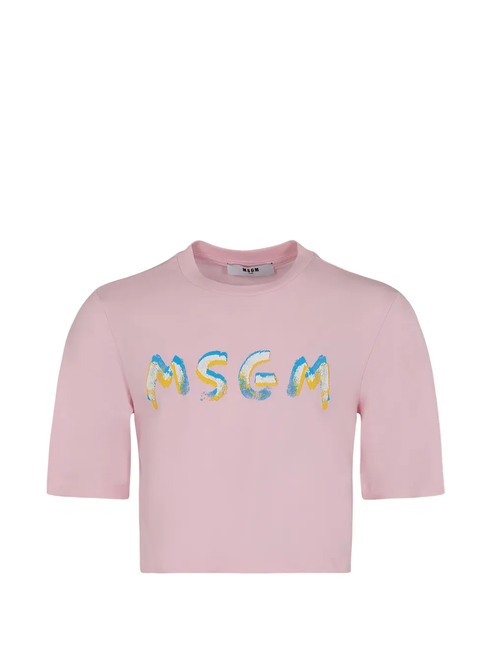 MSGM Kids logo-print T-shirt - Rosa