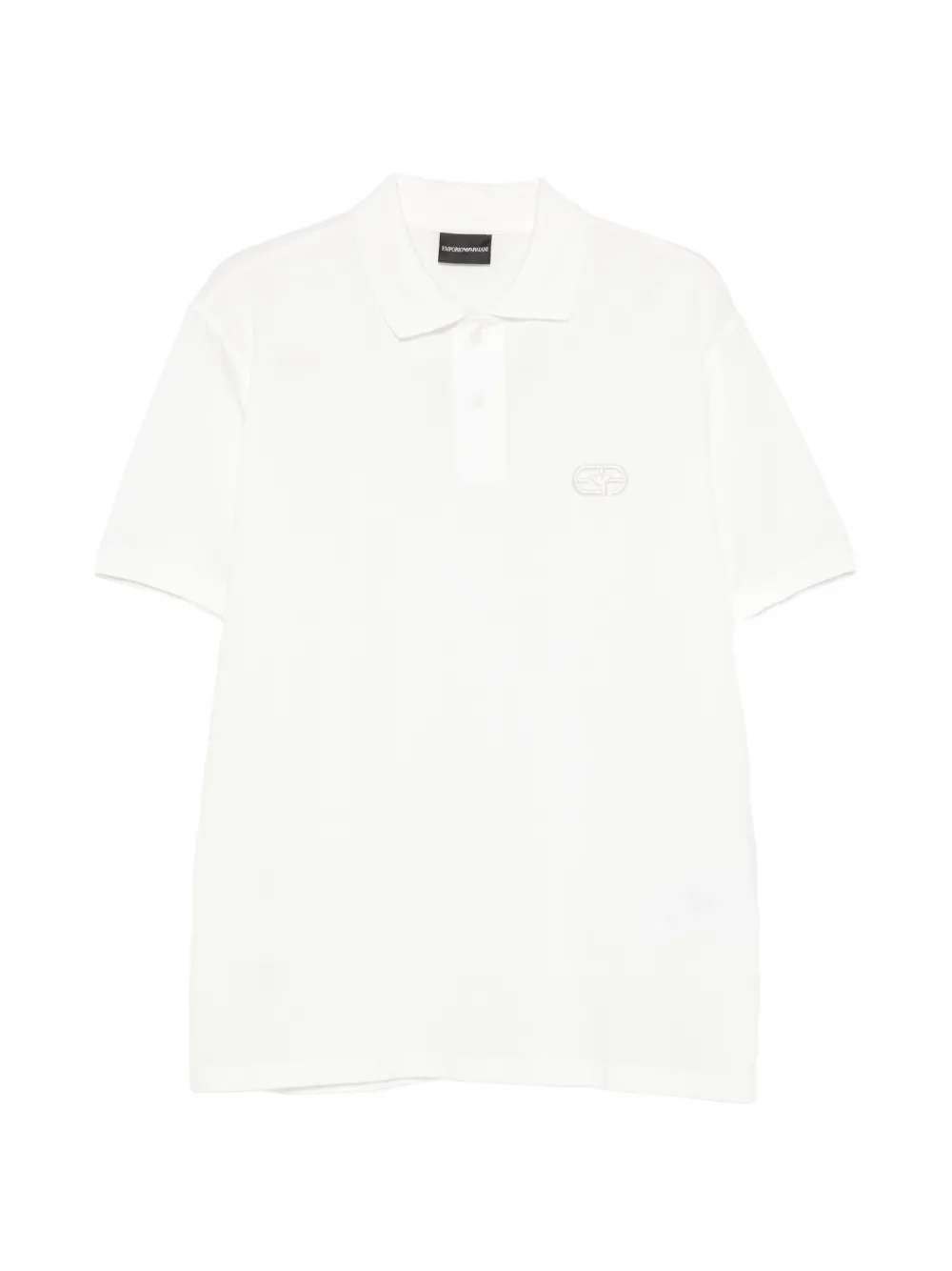 Emporio Armani logo-embroidered polo shirt - Weiß