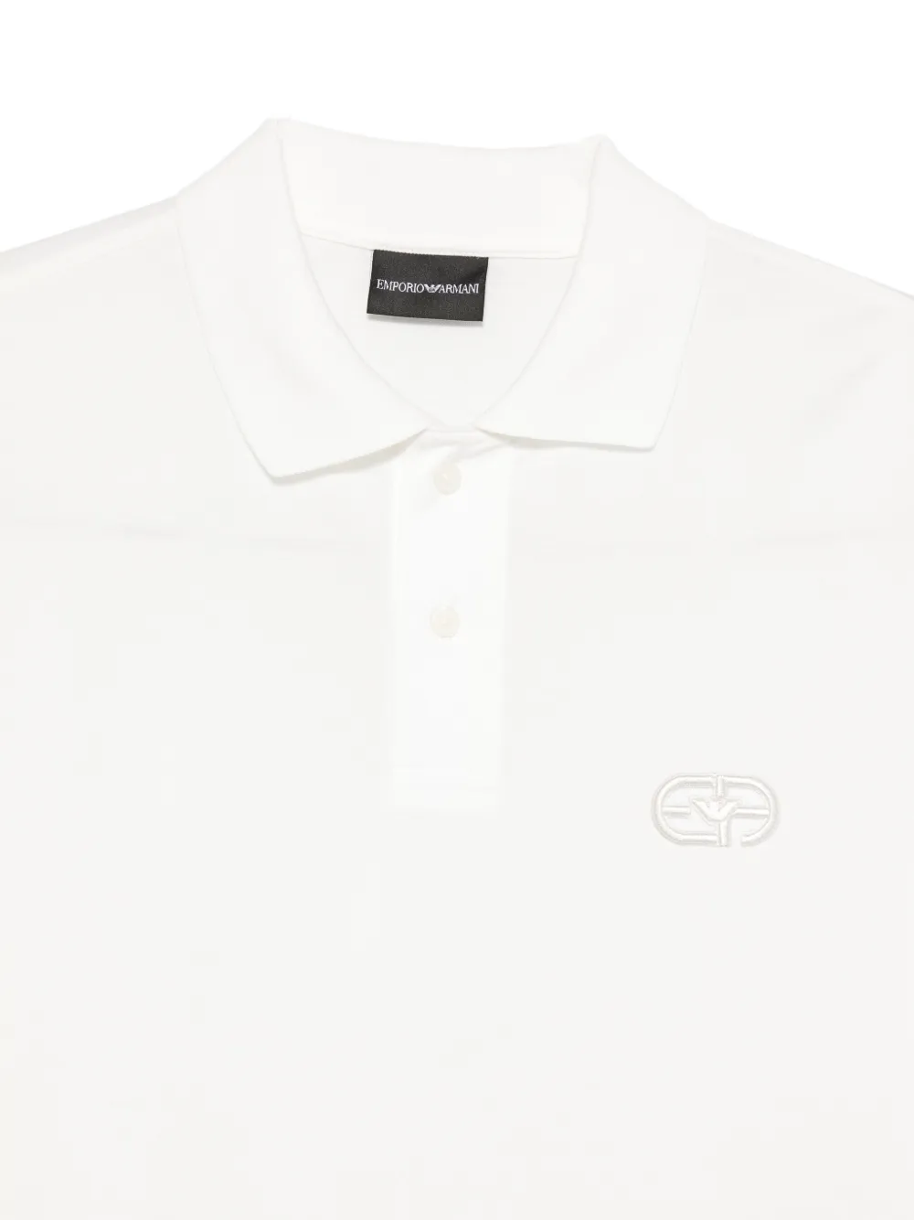 Emporio Armani Poloshirt met geborduurd logo Wit