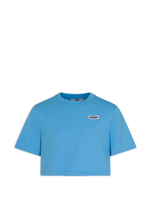 MSGM Kids playera corta con parche del logo
