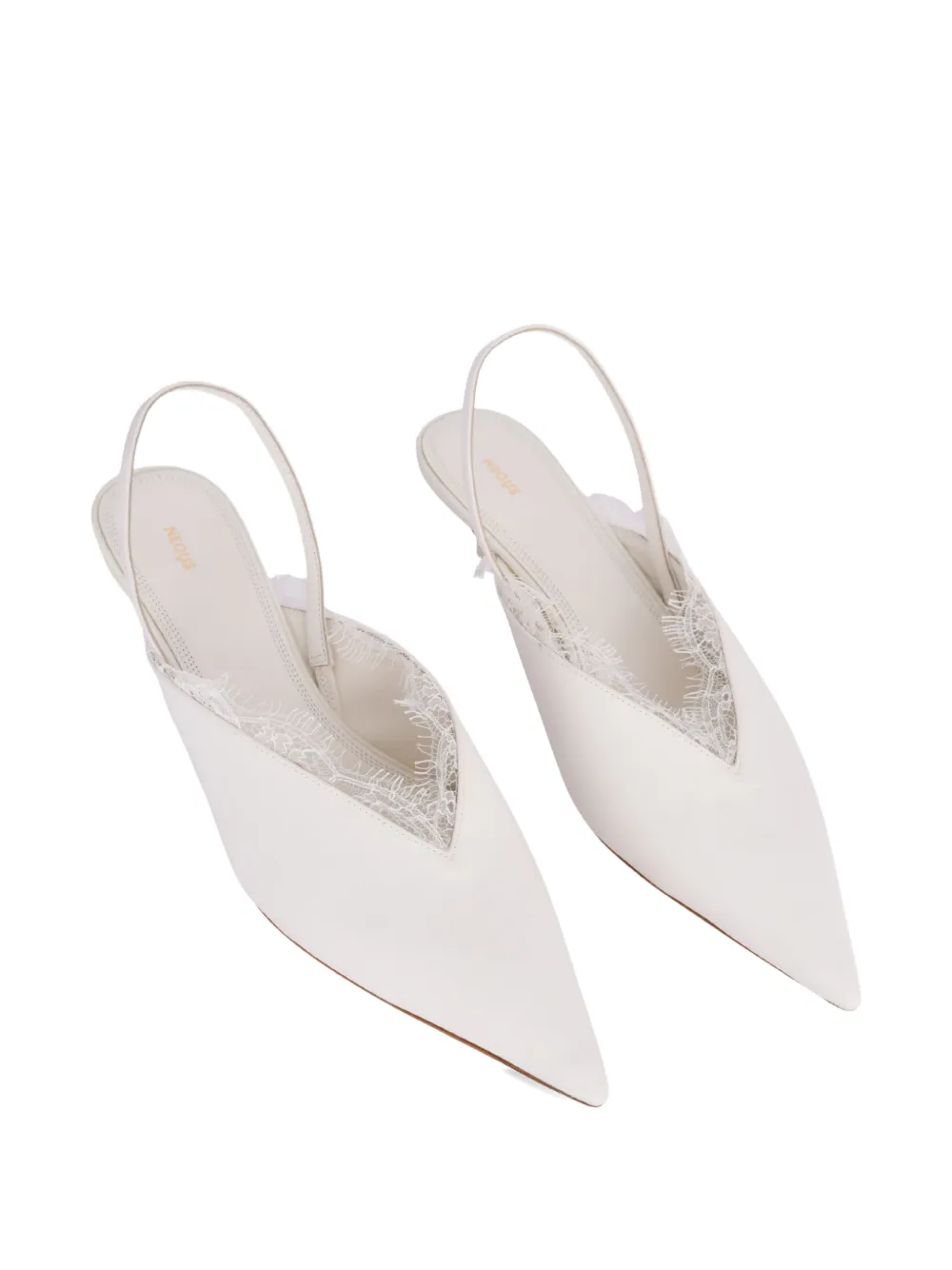 NEOUS Slingback pumps met hak Wit