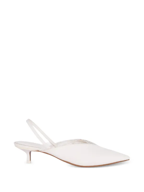 Neous Slingback Heeled Pumps in White