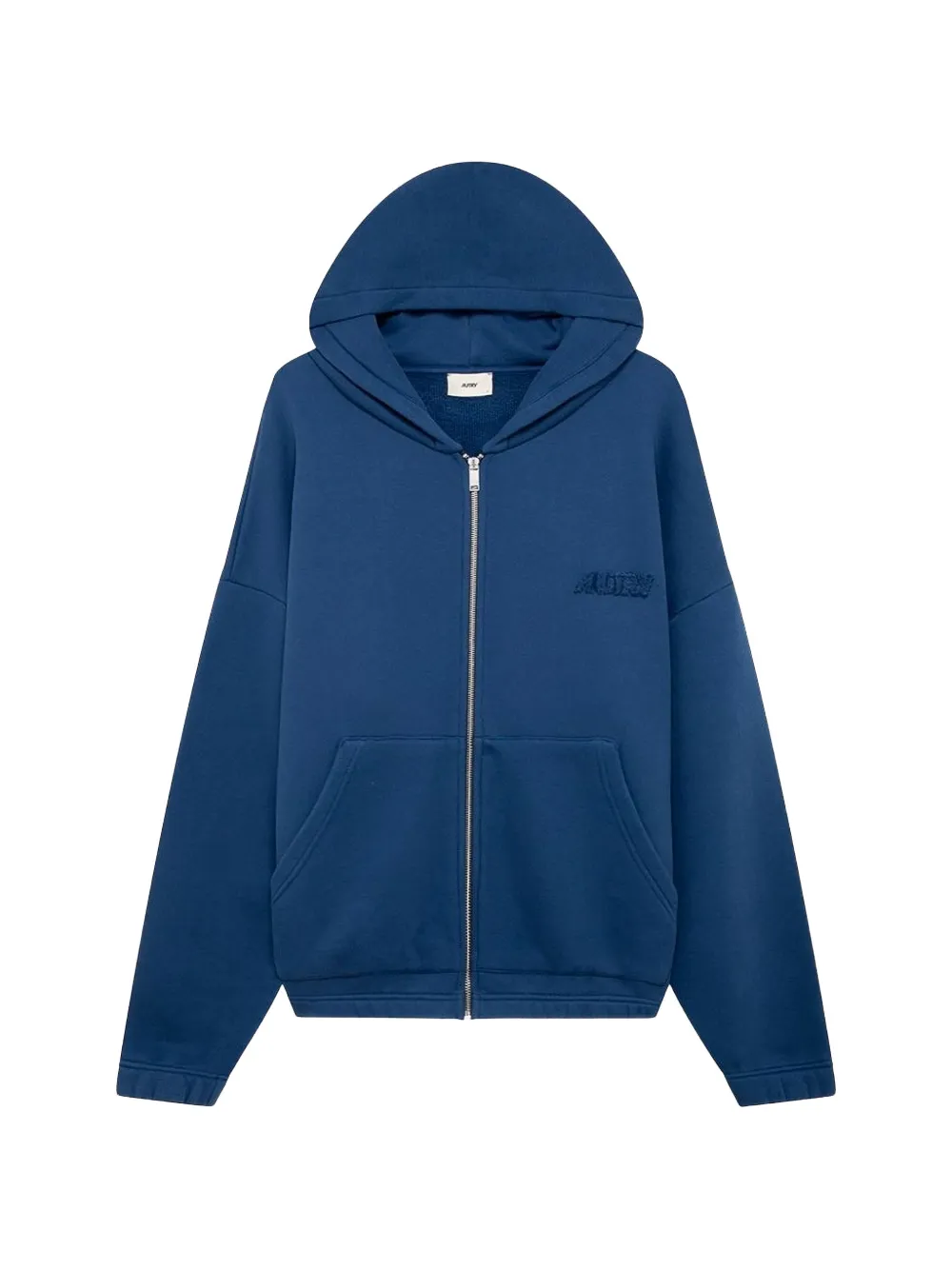 Autry logo-detail zipped hoodie - Blu
