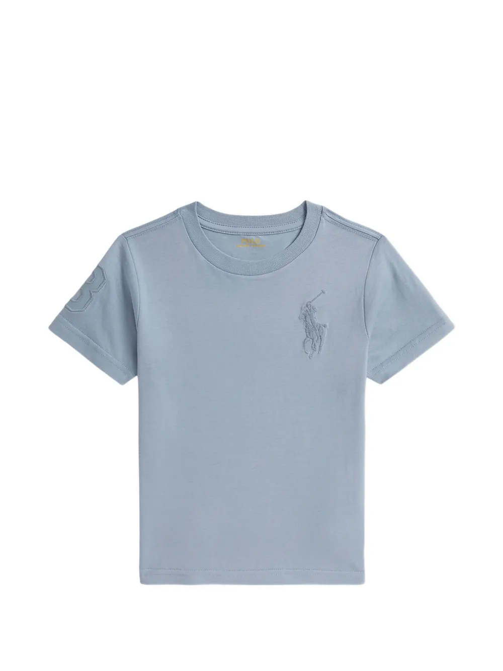 POLO RALPH LAUREN KIDS logo-embroidered T-shirt - Blu