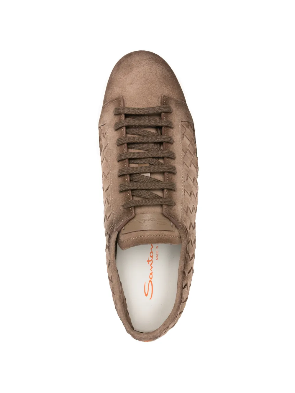 Santoni Geweven sneakers Bruin