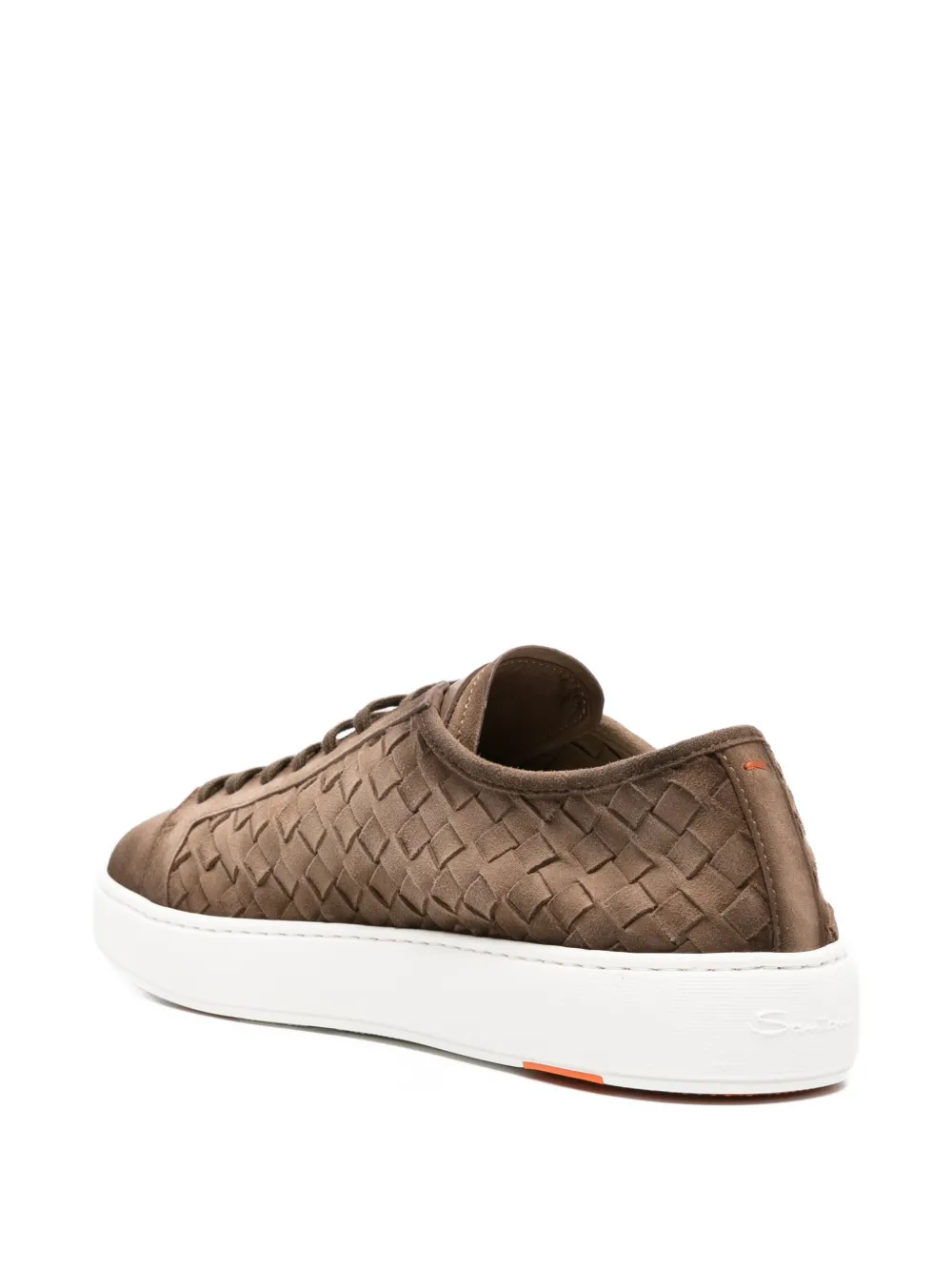 Santoni Geweven sneakers Bruin