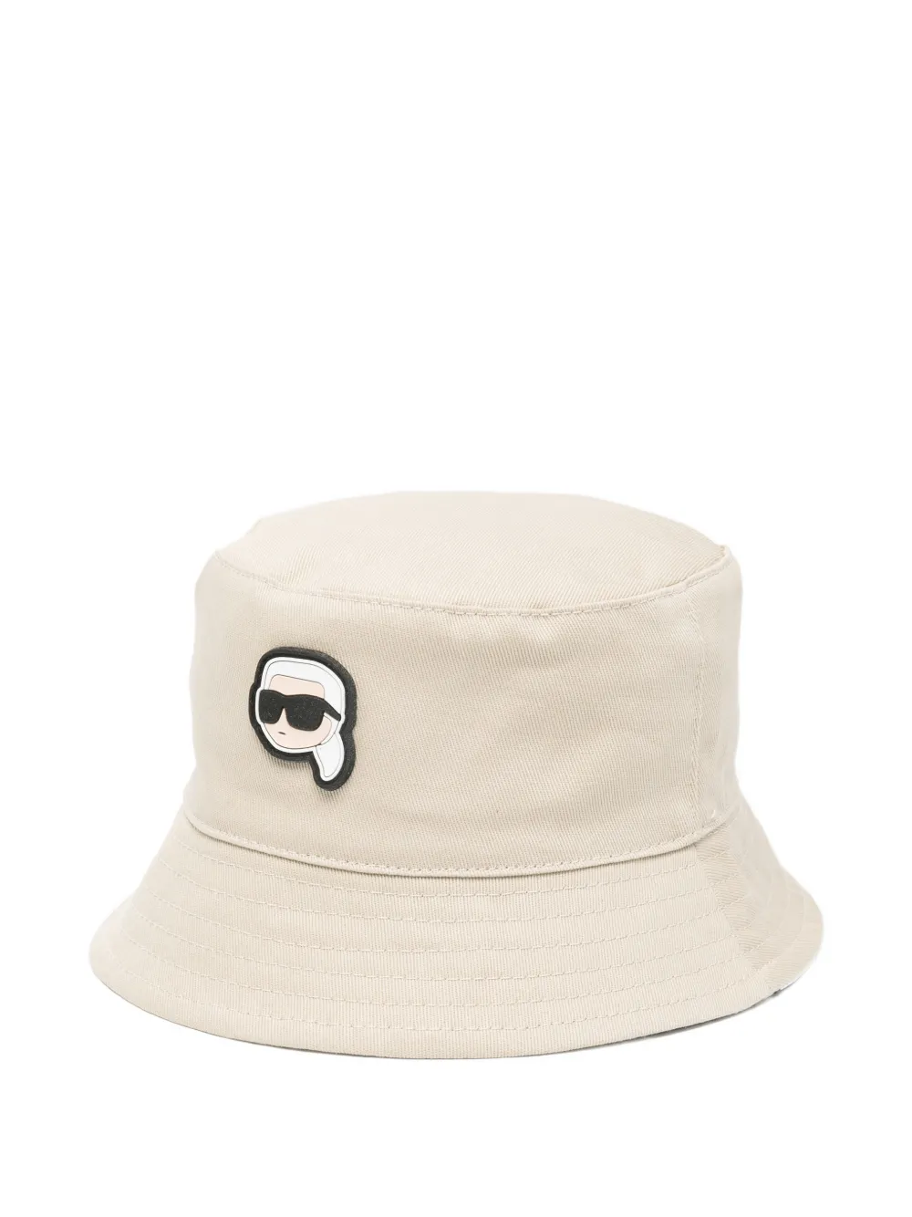 Karl Lagerfeld Kids logo-patch reversible bucket hat - Toni neutri