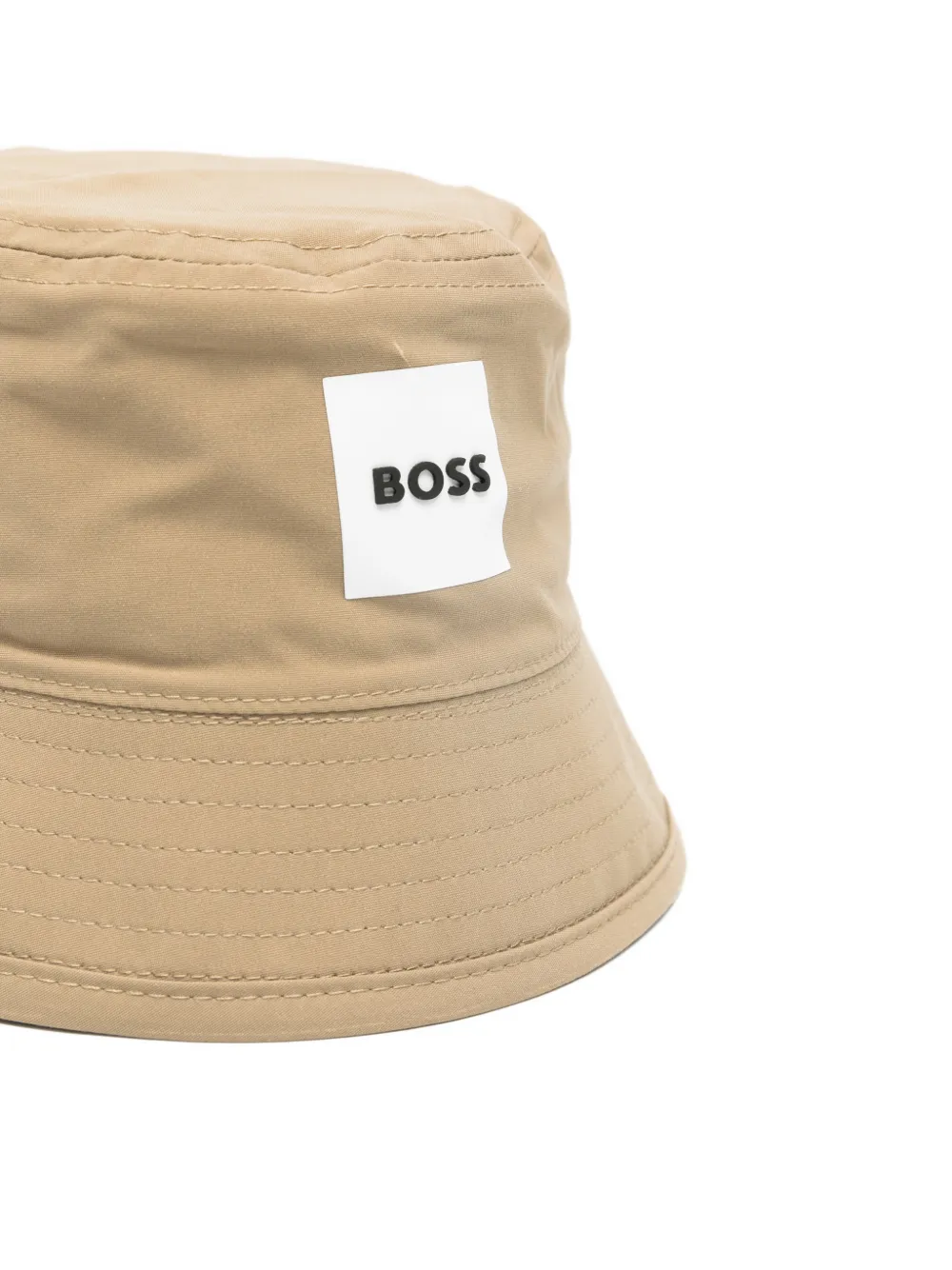  Boss Logo-detail Reversible Bucket Hat - Neutrals 