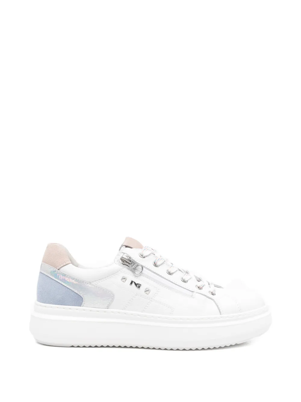 NERO GIARDINI Leren sneakers Wit
