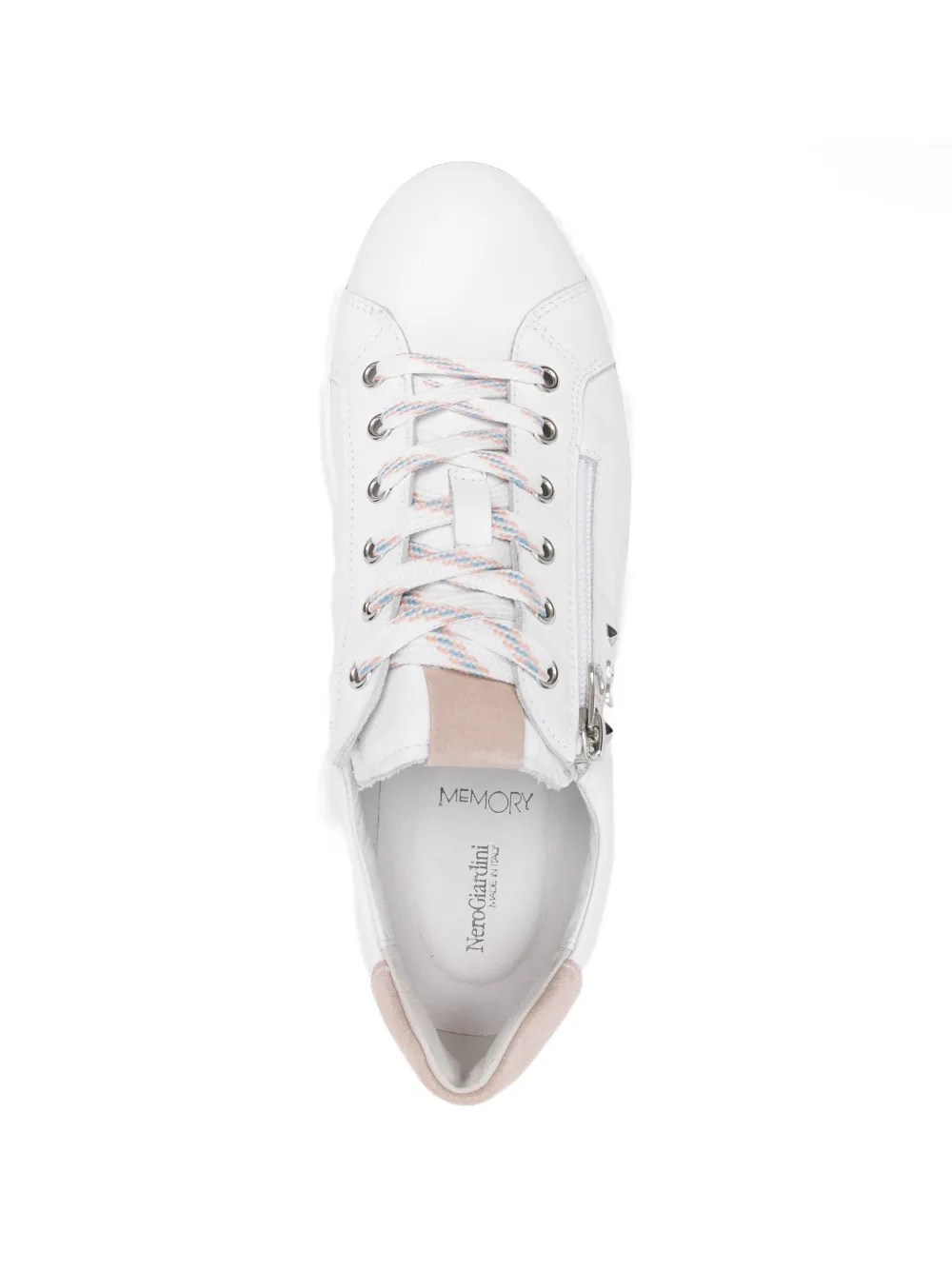 NERO GIARDINI Leren sneakers Wit