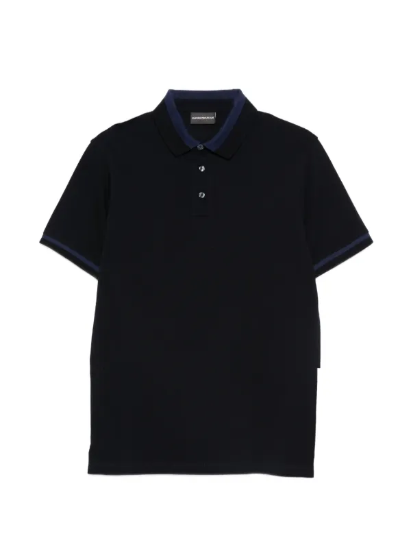 Emporio Armani Short-sleeve Polo Shirt in Blue