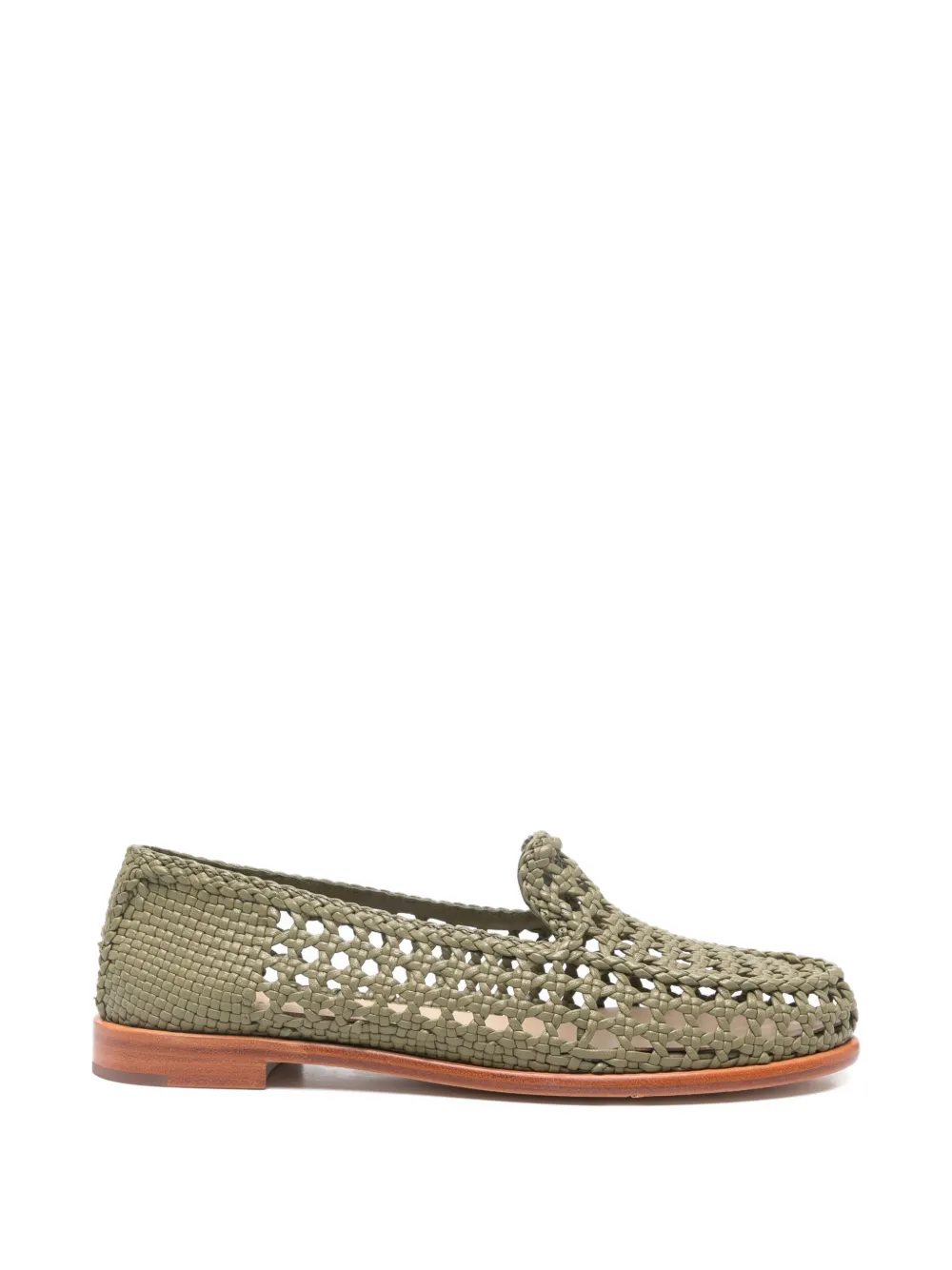 DRAGON DIFFUSION Dolly woven loafers - Verde