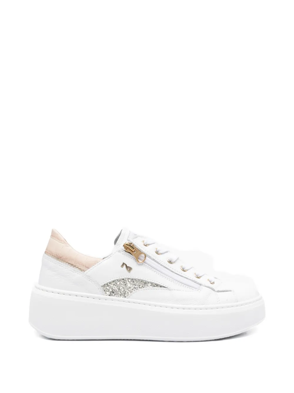 Nero Giardini Zip-detail Sneakers In White