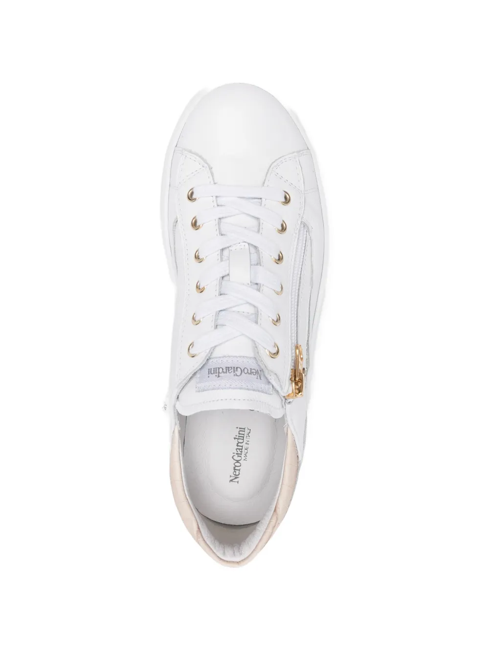 NERO GIARDINI Sneakers met ritsdetail Wit