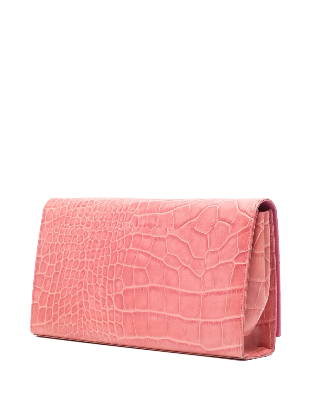 1990s Croc-Embossed Clutch Bag