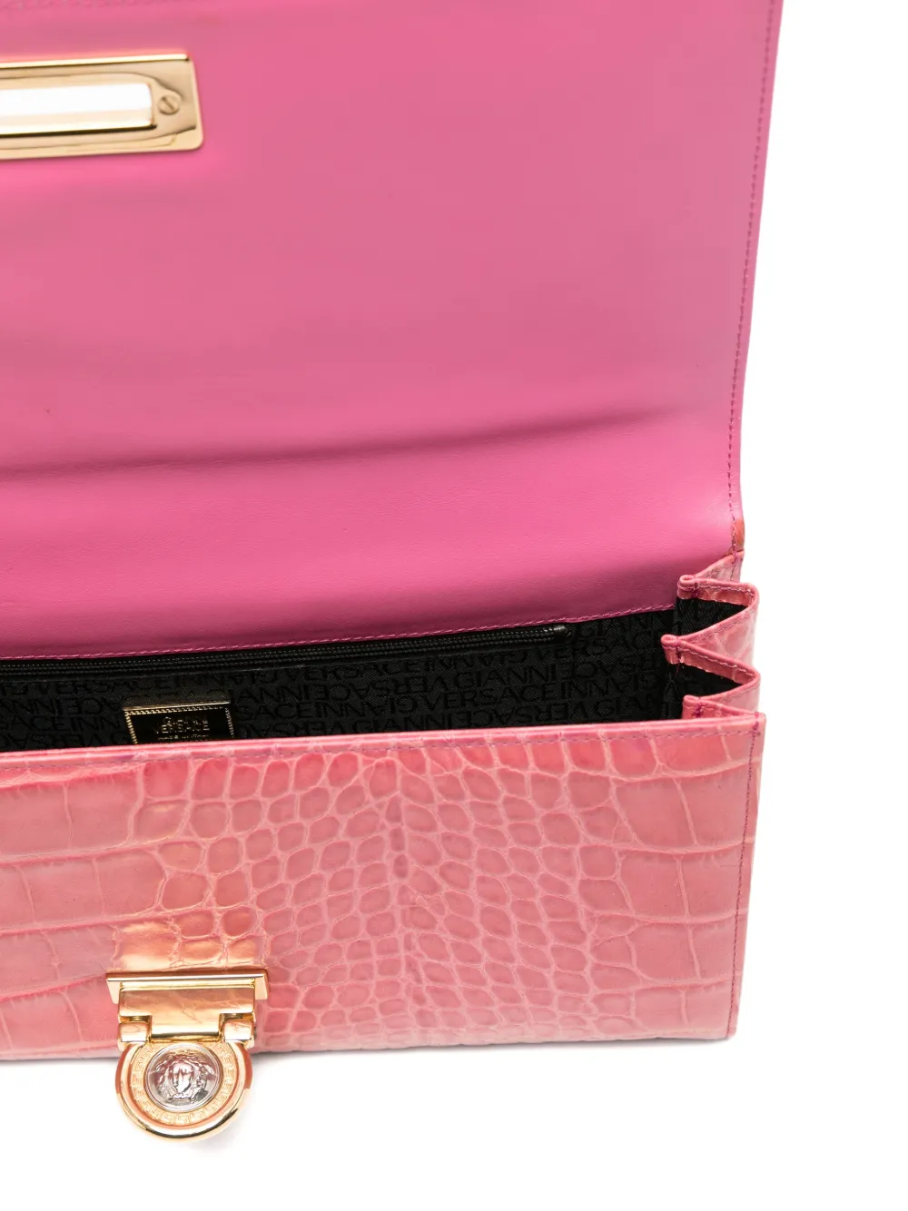1990s Croc-Embossed Clutch Bag