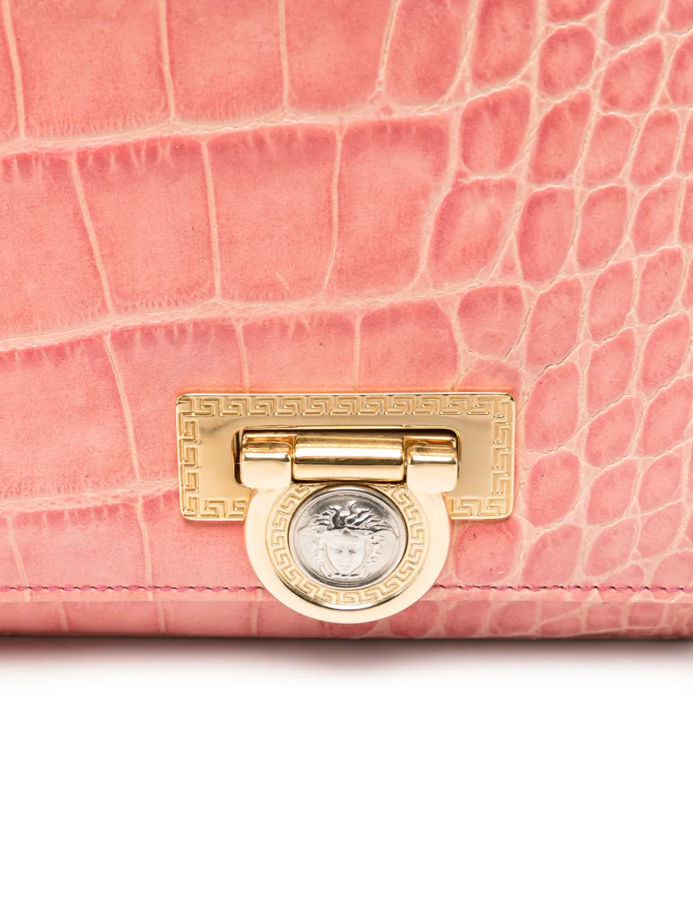 1990s Croc-Embossed Clutch Bag