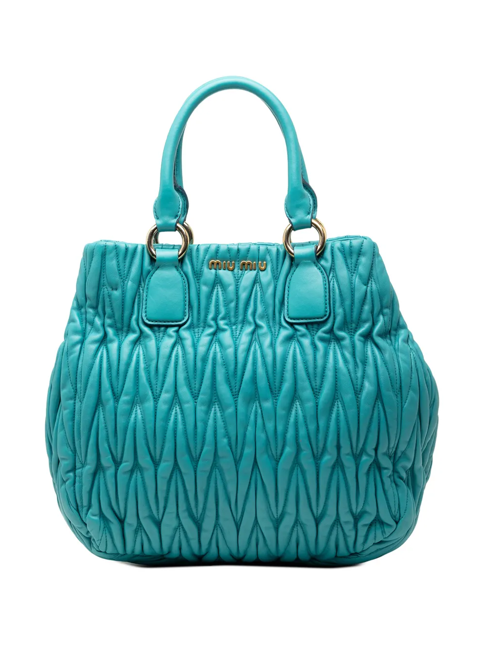 Miu Miu Pre-Owned 2010 Matelasse Nappa tote bag - Blu