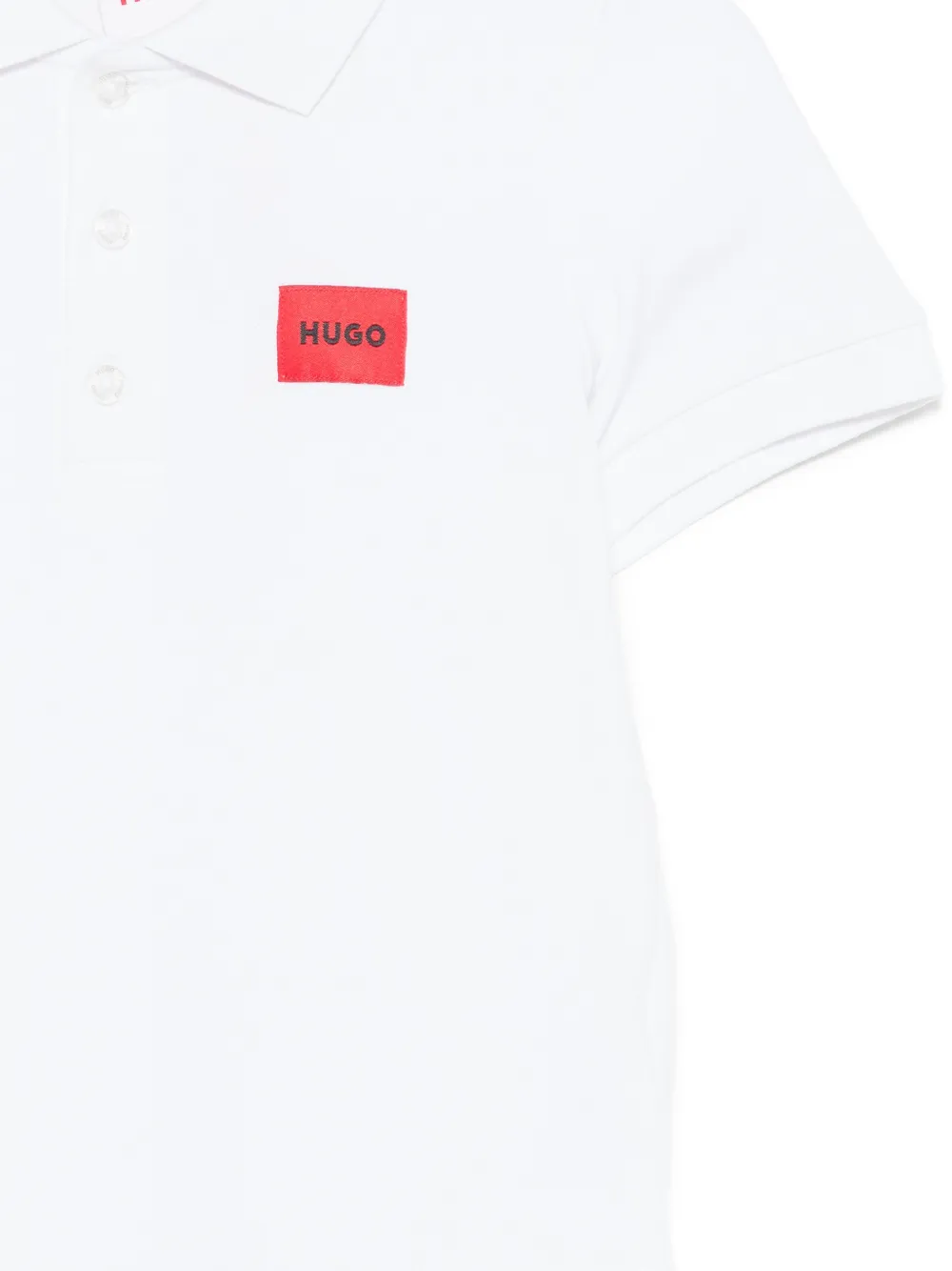 HUGO KIDS Poloshirt met logopatch Wit