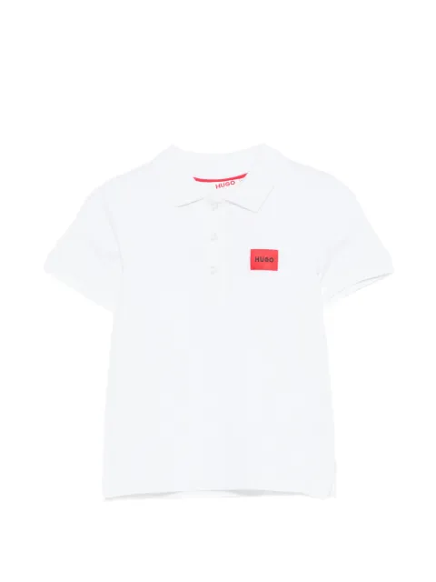 HUGO KIDS logo-patch polo shirt