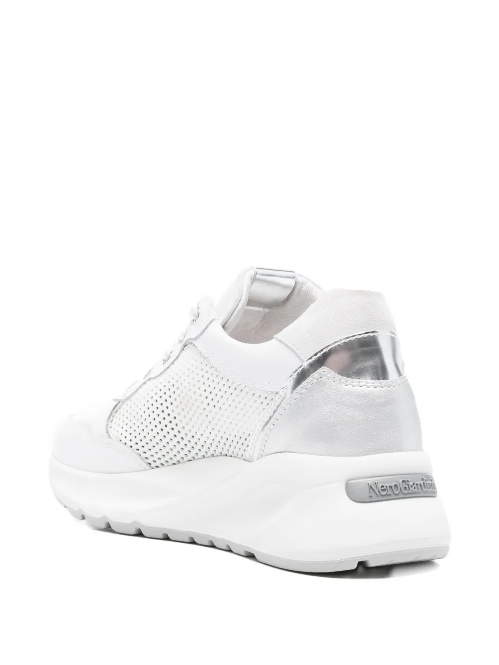NERO GIARDINI Geperforeerde sneakers Wit