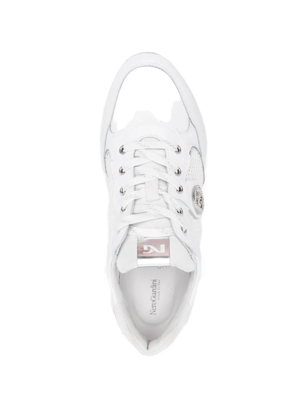 NERO GIARDINI Geperforeerde sneakers Wit