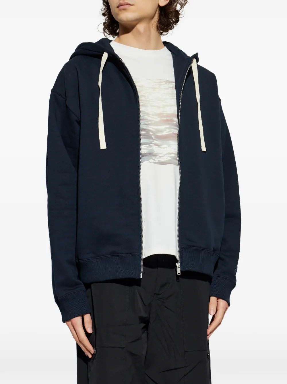 Jil Sander zip-up Hoodie | Blue | FARFETCH OM