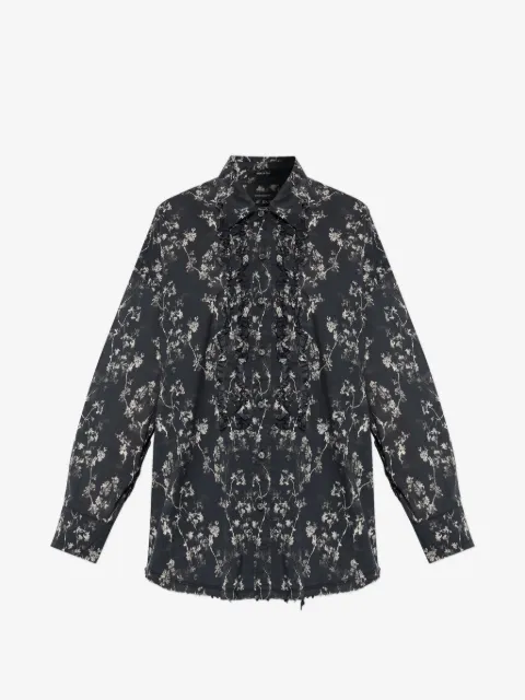 R13 ruffled floral-print shirt