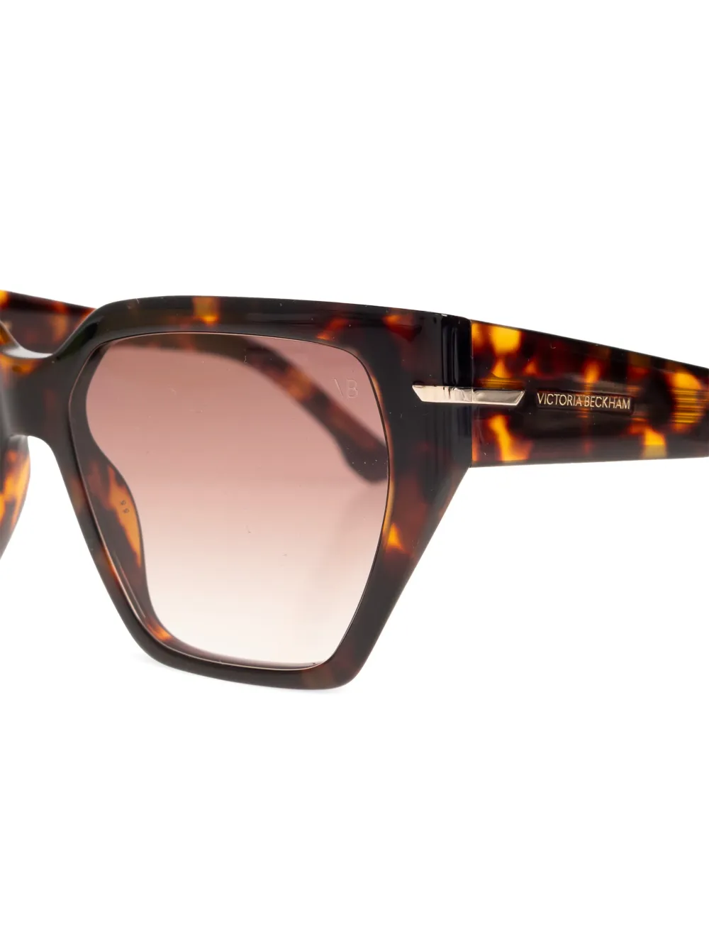 Victoria Beckham Eyewear Zonnebril met geometrisch montuur Bruin