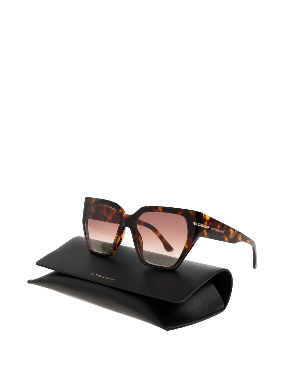 Victoria Beckham Eyewear Zonnebril met geometrisch montuur Bruin