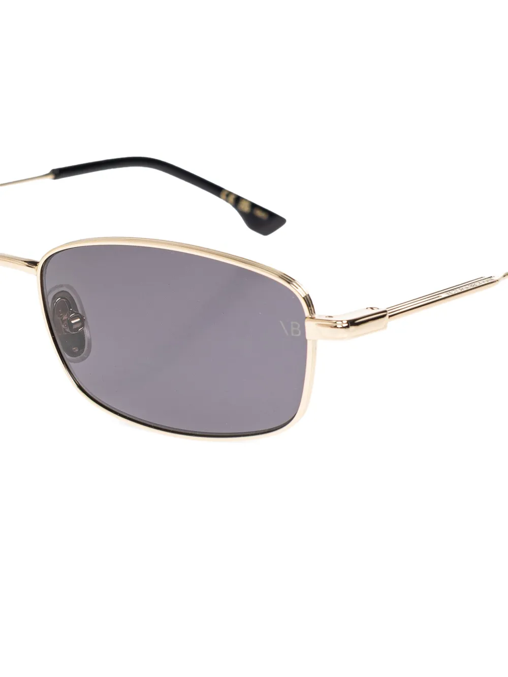 Victoria Beckham Eyewear Rectangle-frame Sunglasses - Gold 