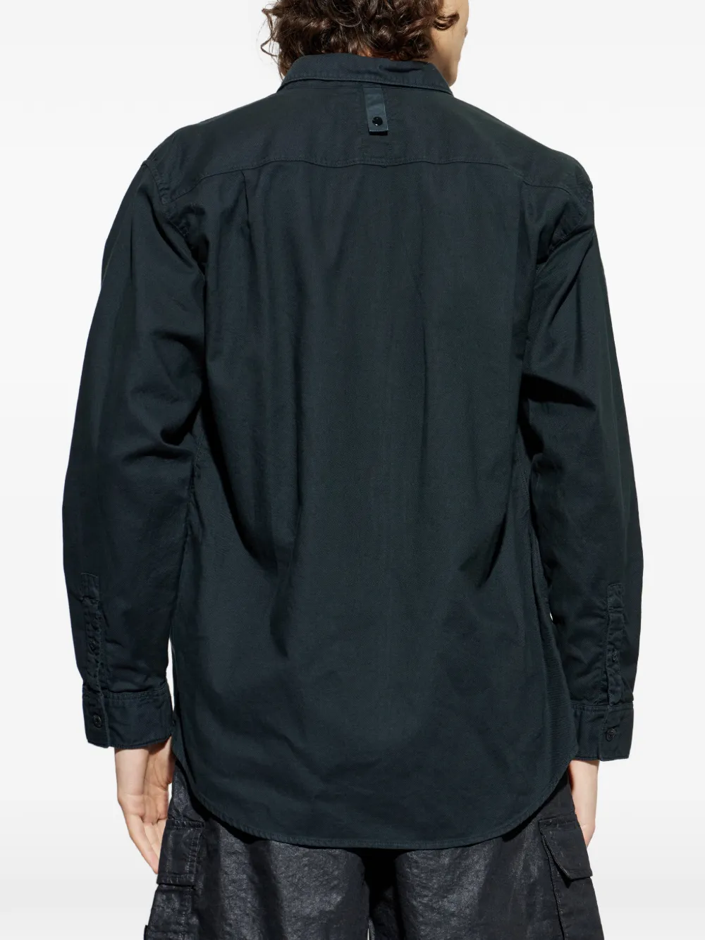 Stone Island Overhemd met borduurwerk Blauw