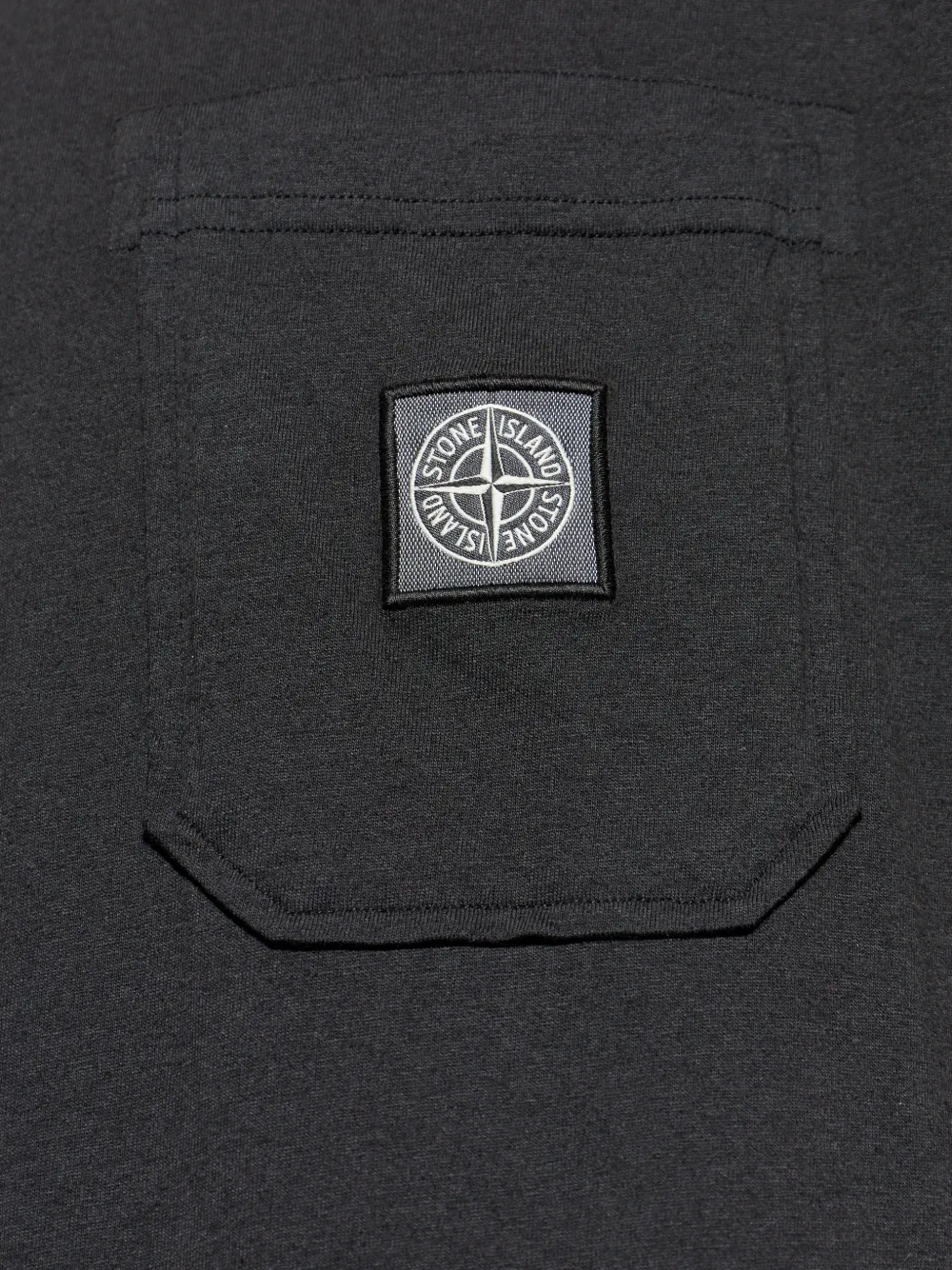 Stone Island T-shirt met borstzak Zwart