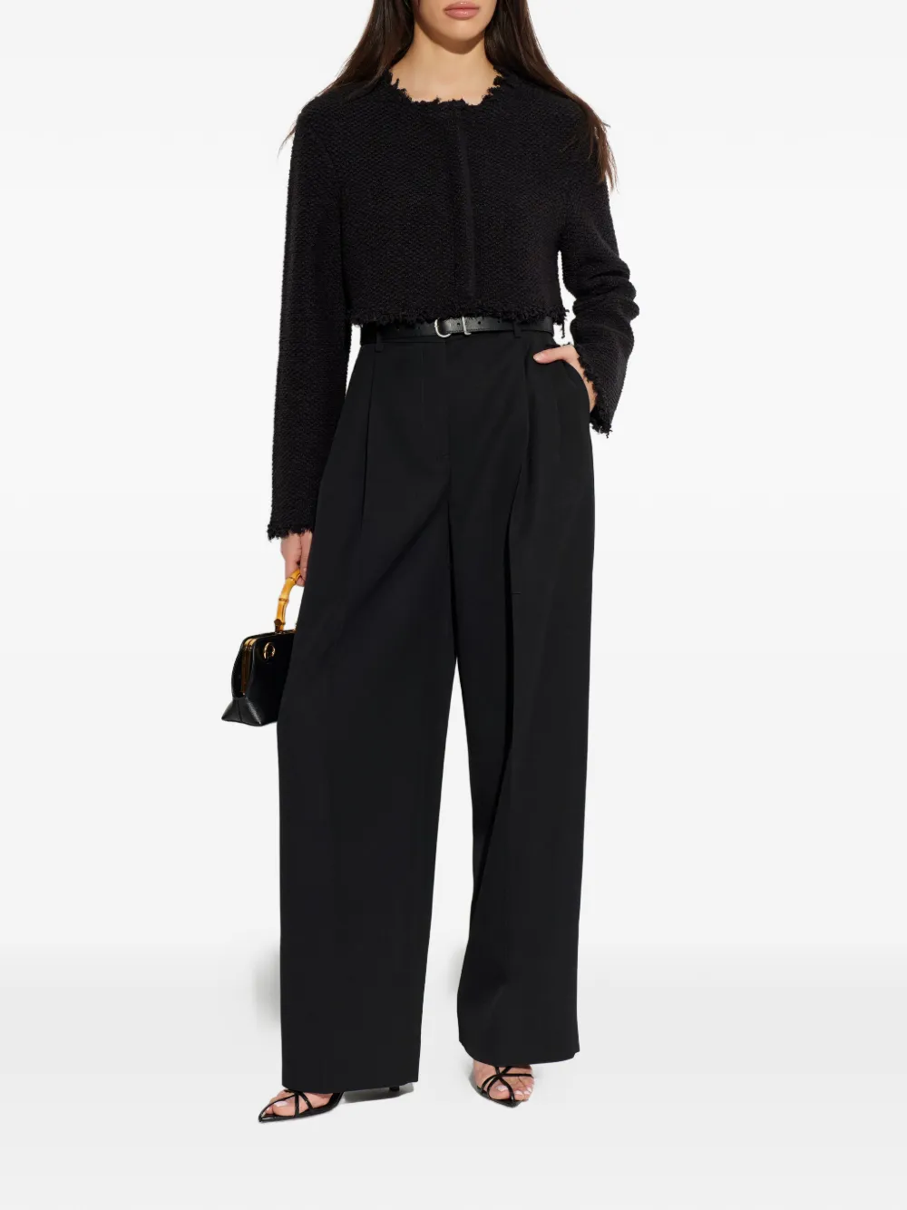 Jil Sander Vest met franje Zwart