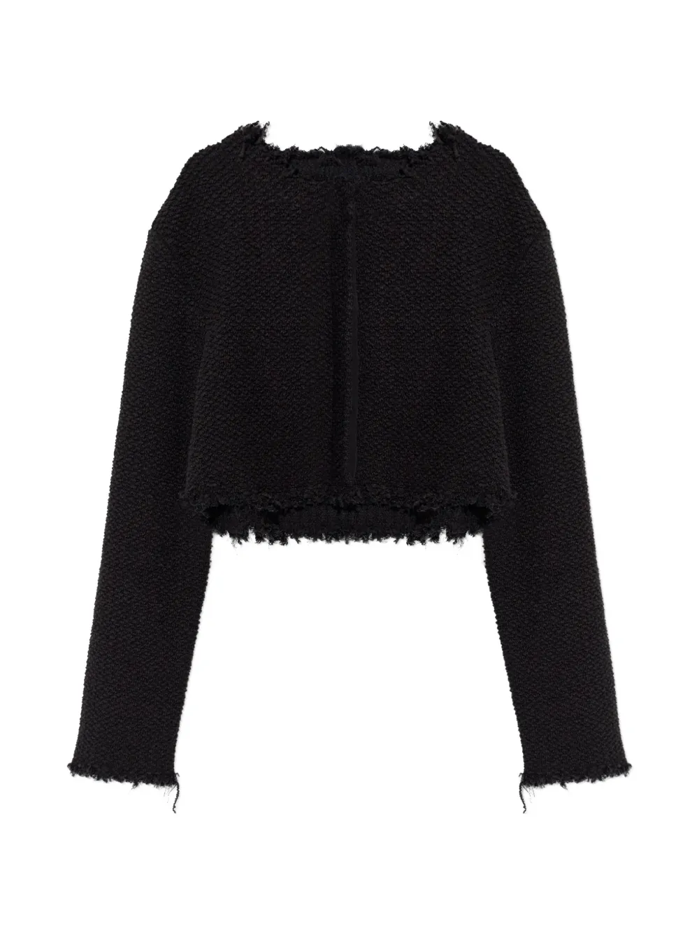 Jil Sander frayed cardigan - Nero