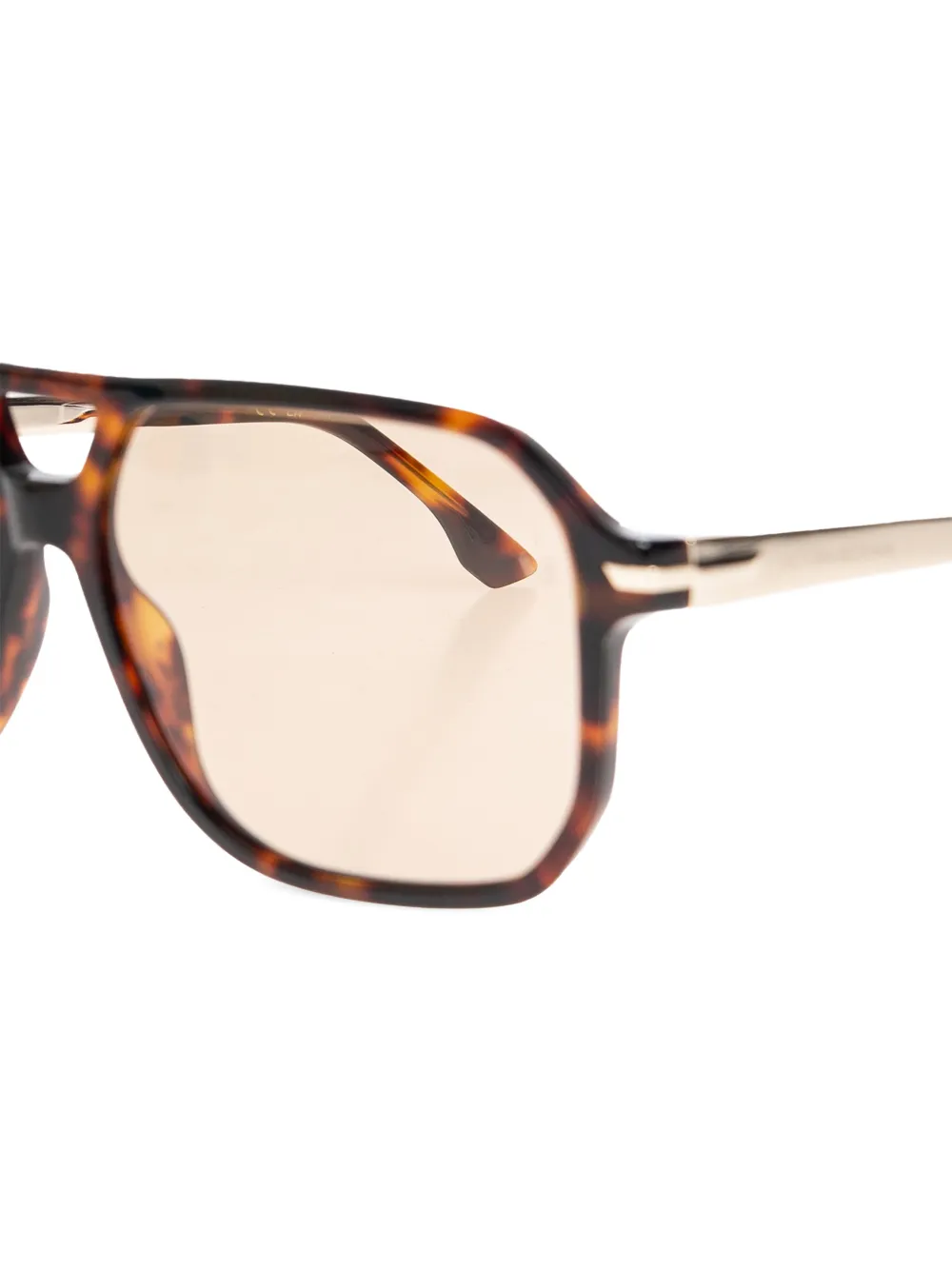  Victoria Beckham Eyewear Geometric-frame Sunglasses - Brown 