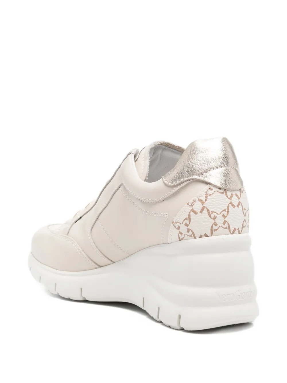 NERO GIARDINI Sneakers met vlakken en rits Beige