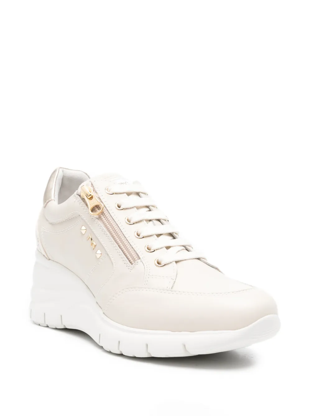 NERO GIARDINI Sneakers met vlakken en rits Beige