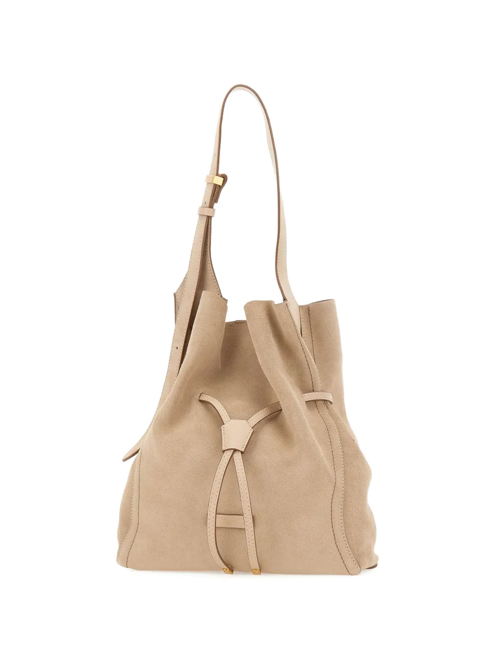 GIANNI CHIARINI Sienna schoudertas met contrasterend stiksel Beige
