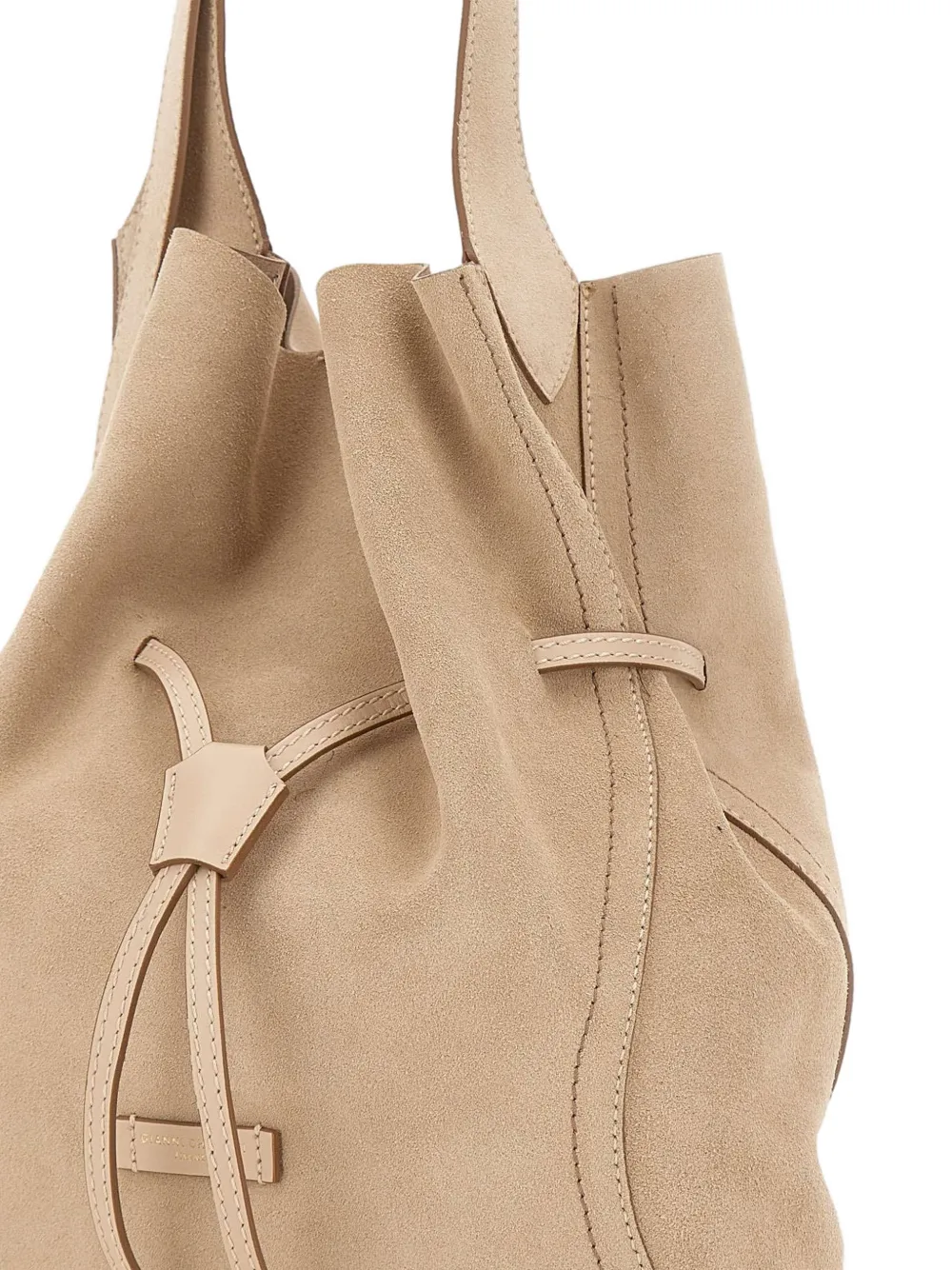 GIANNI CHIARINI Sienna schoudertas met contrasterend stiksel Beige