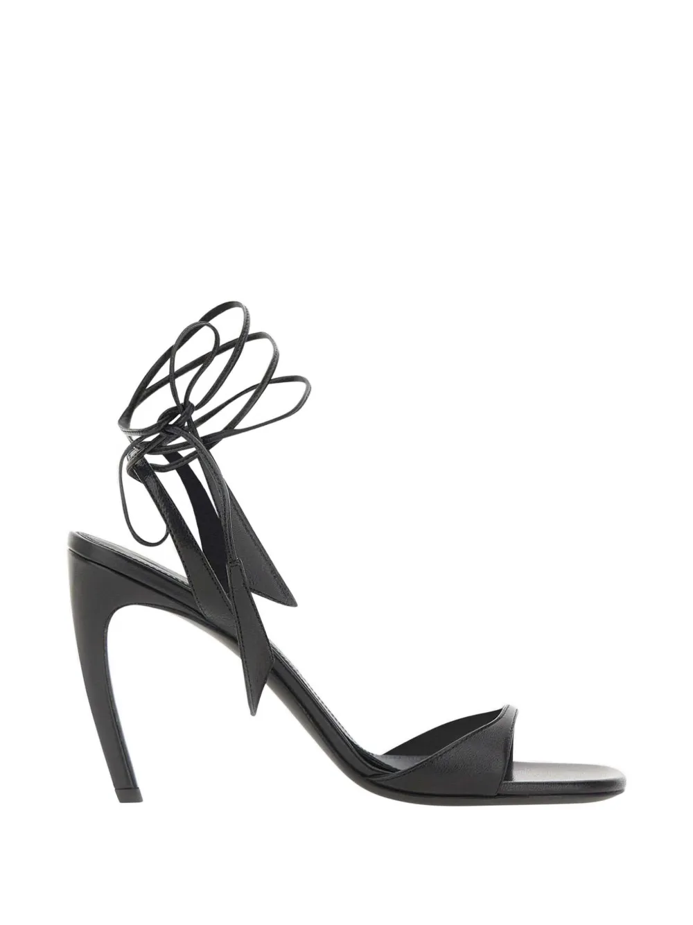 The Attico Ora tie-fastening heeled sandal Zwart