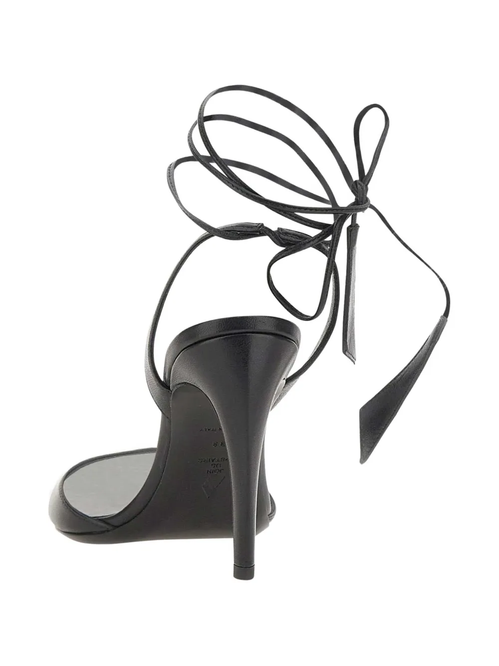 The Attico Ora tie-fastening heeled sandal Zwart