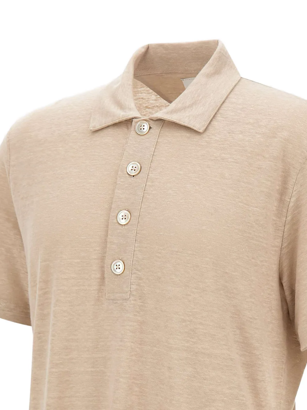 Eleventy Linnen poloshirt Beige