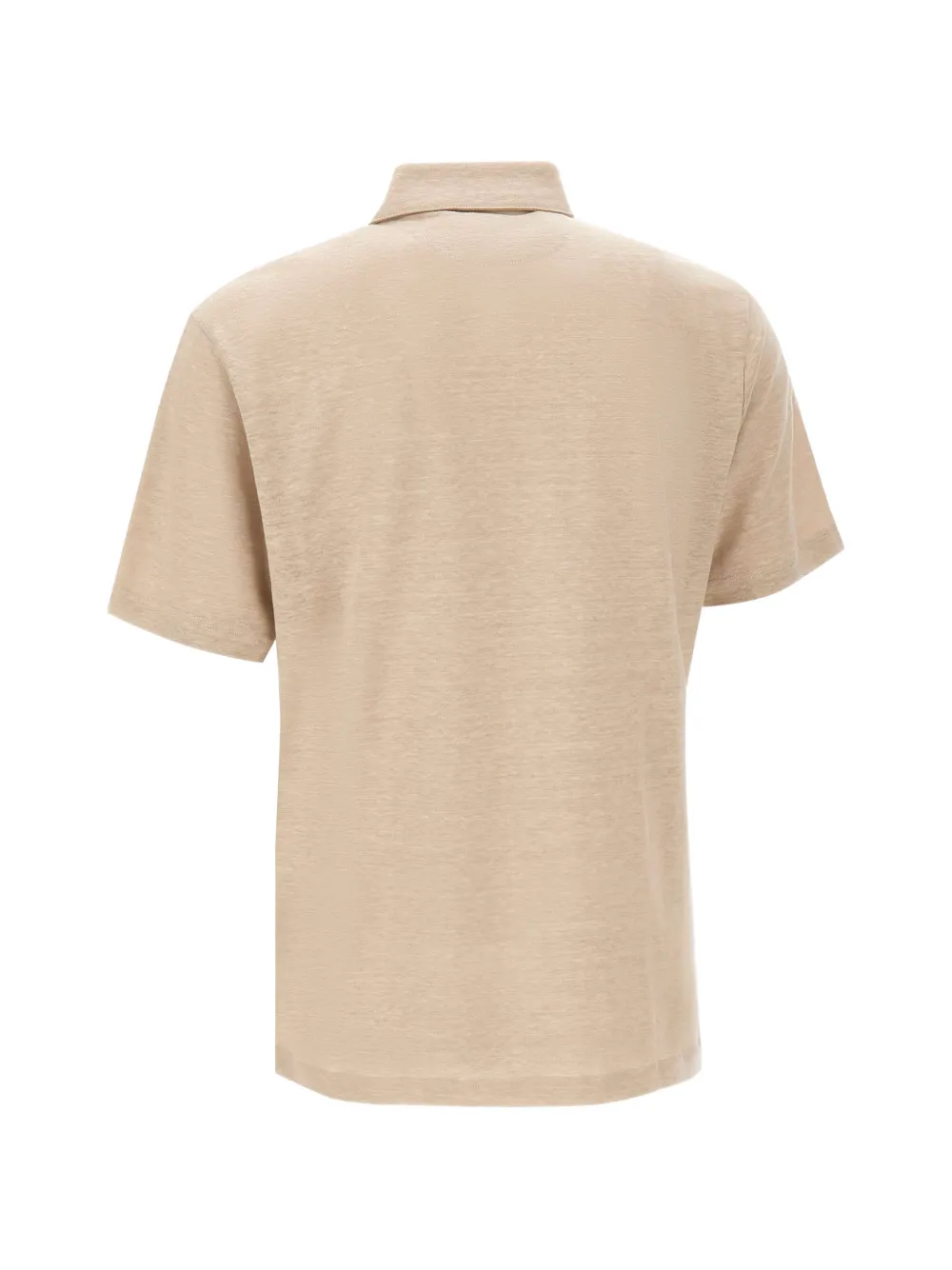 Eleventy Linnen poloshirt Beige