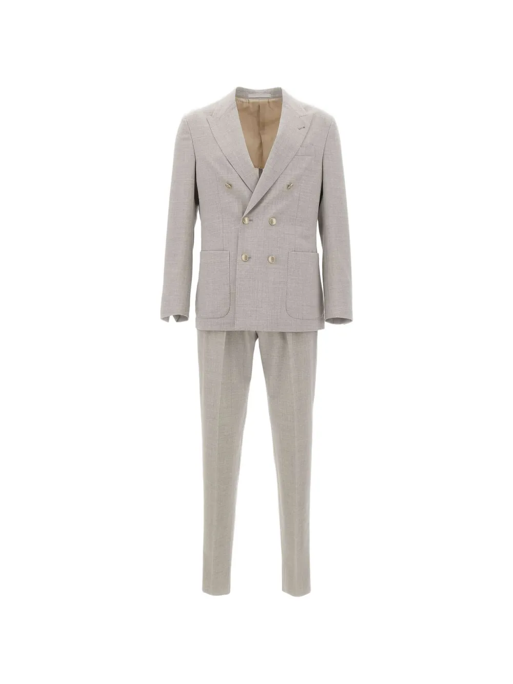 Eleventy double-breasted patch pocket suit - Grigio